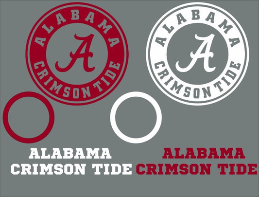 Alabama Crimson Tide Cornhole Decals.