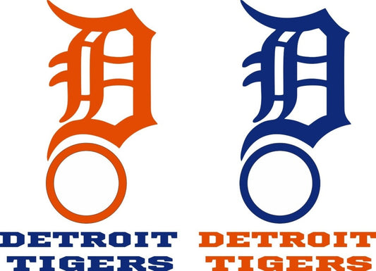 Detroit Tigers Cornhole Decals - 6 Cornhole Decals with Circles - 2 Free Window Decals