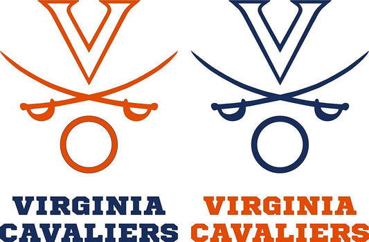 GStar Virginia Cavaliers Cornhole Decals - 6 Cornhole Decals with Circles - 2 Free Window Decals