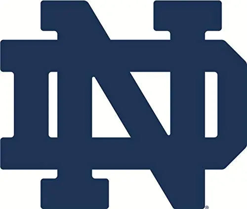 4 Inch Notre Dame Dark Blue ND Logo Decal University of Notre Dame Fighting Irish Removable Wall Sticker Art NCAA Home Room Decor 4 1/2 by 4 Inches WiggleWalls