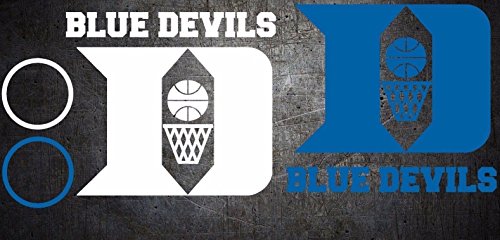 GS Duke Blue Devils Basketball Cornhole Decals Sticker 6 pc Set - Free Window Decal