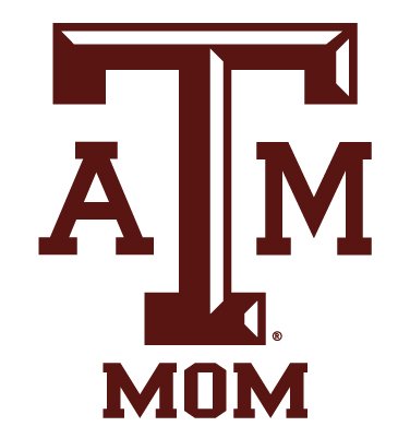 Texas A&M Aggies MOM Clear Vinyl Decal Car Truck Sticker aTm TAM