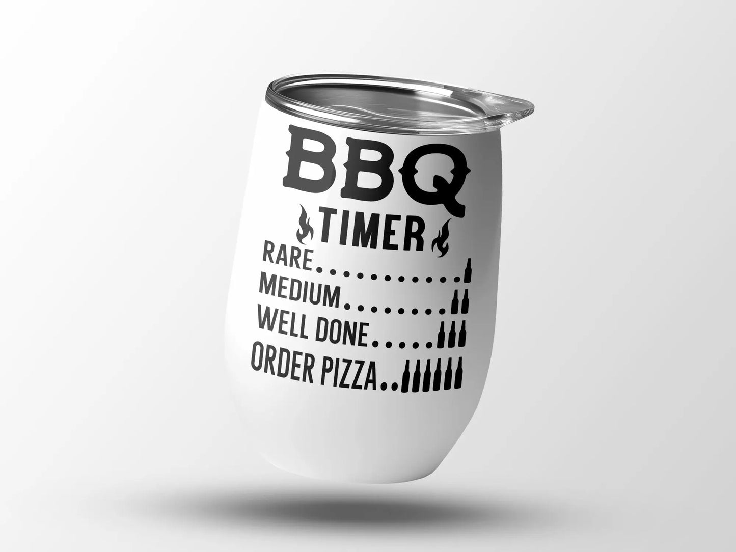 BBQ Timer Funny high-quality BBQ outdoor cooking Beer Wine Tumbler - Creations Unlimited