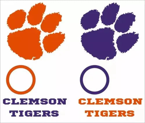 Clemson Tigers NCAA Cornhole Decal Set - Free Window Decals Creations Unlimited