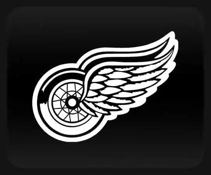 Detroit Redwings White Sticker Decal Creations Unlimited