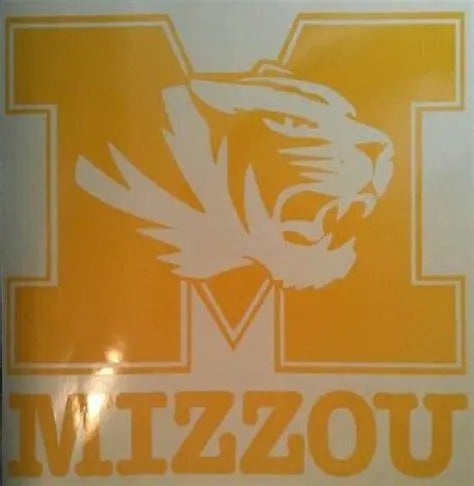 Mizzou Tigers Yellow/Gold Missouri Tigers Cornhole Decals - 2 Cornhole Decals -Free Window Decals Creations Unlimited