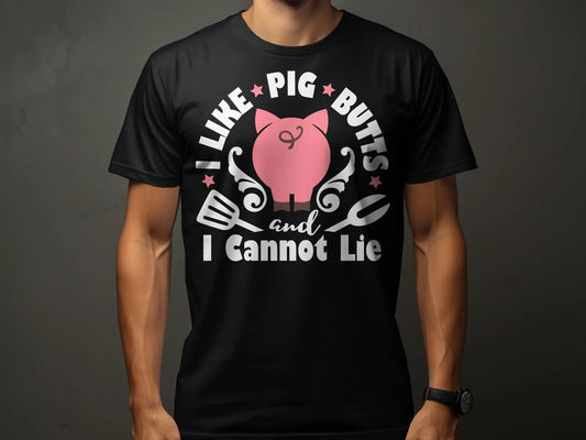 I Like Pig Butts high-quality BBQ outdoor cooking tee-shirt - Creations Unlimited