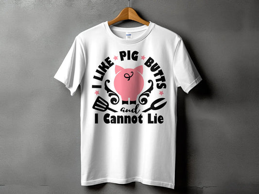 I Like Pig Butts high-quality BBQ outdoor cooking tee-shirt - Creations Unlimited