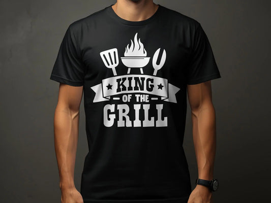 King of the Grill high-quality BBQ outdoor cooking tee-shirt - Creations Unlimited