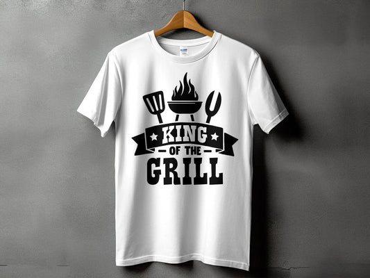 King of the Grill high-quality BBQ outdoor cooking tee-shirt - Creations Unlimited