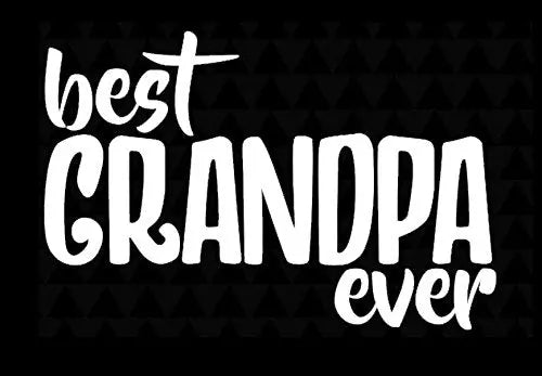 Makarios LLC Best Grandpa Ever Decal Vinyl Sticker Cars Trucks Vans Walls Laptop MKR| White |5.5 x 3.75 in|MKR134 BIKONEIREI