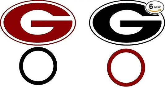 Meihuaao Georgia Bulldogs Cornhole Decal Set - 6 Cornhole Decals Free Circles Meihuaao