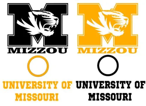 Missouri Tigers Mizzou Cornhole Set of 6 Vinyl Decal Stickers Bean Bag - Free Window Decal Creations Unlimited