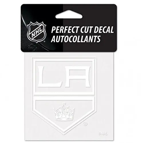 NHL LA Kings Logo 4" x 4" inch Outdoor White Decal WinCraft