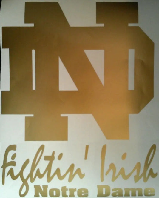 Notre Dame Fightin Irish Nd Gold Cornhole Decals - 2 Cornhole Decals Creations Unlimited