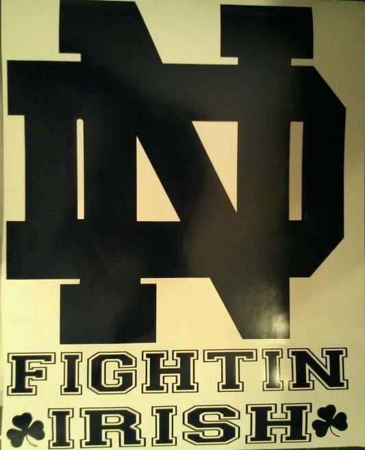 Notre Dame Nd Cornhole Decals and 2 Blue Hole Rings Cornhole Decals Creations Unlimited