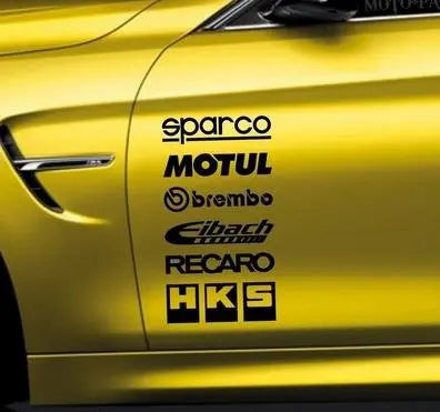 Racing Sponsors Sport Car Sticker Decal Black DECALS USA