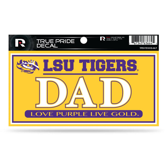 Rico Industries NCAA LSU Tigers DAD - Alternate 4.5" x 6" True Pride Decal Rico Industries