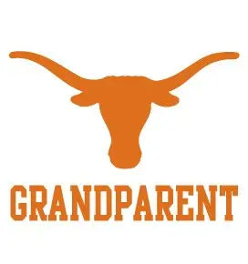 TEXAS LONGHORNS GRANDPARENT Clear Vinyl Decal Car Truck UT Sticker Bama