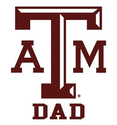 Texas A&M Aggies DAD Clear Vinyl Decal Car Truck Sticker aTm TAM Bama