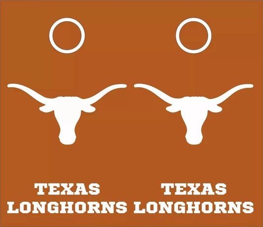 Texas Longhorns Cornhole Decals - 6 Cornhole Decals - 4 Free Window Decals Creations Unlimited